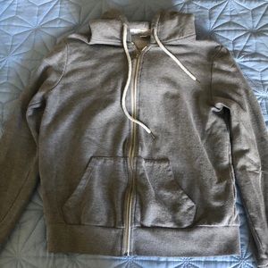 Gray zip up hoodie
